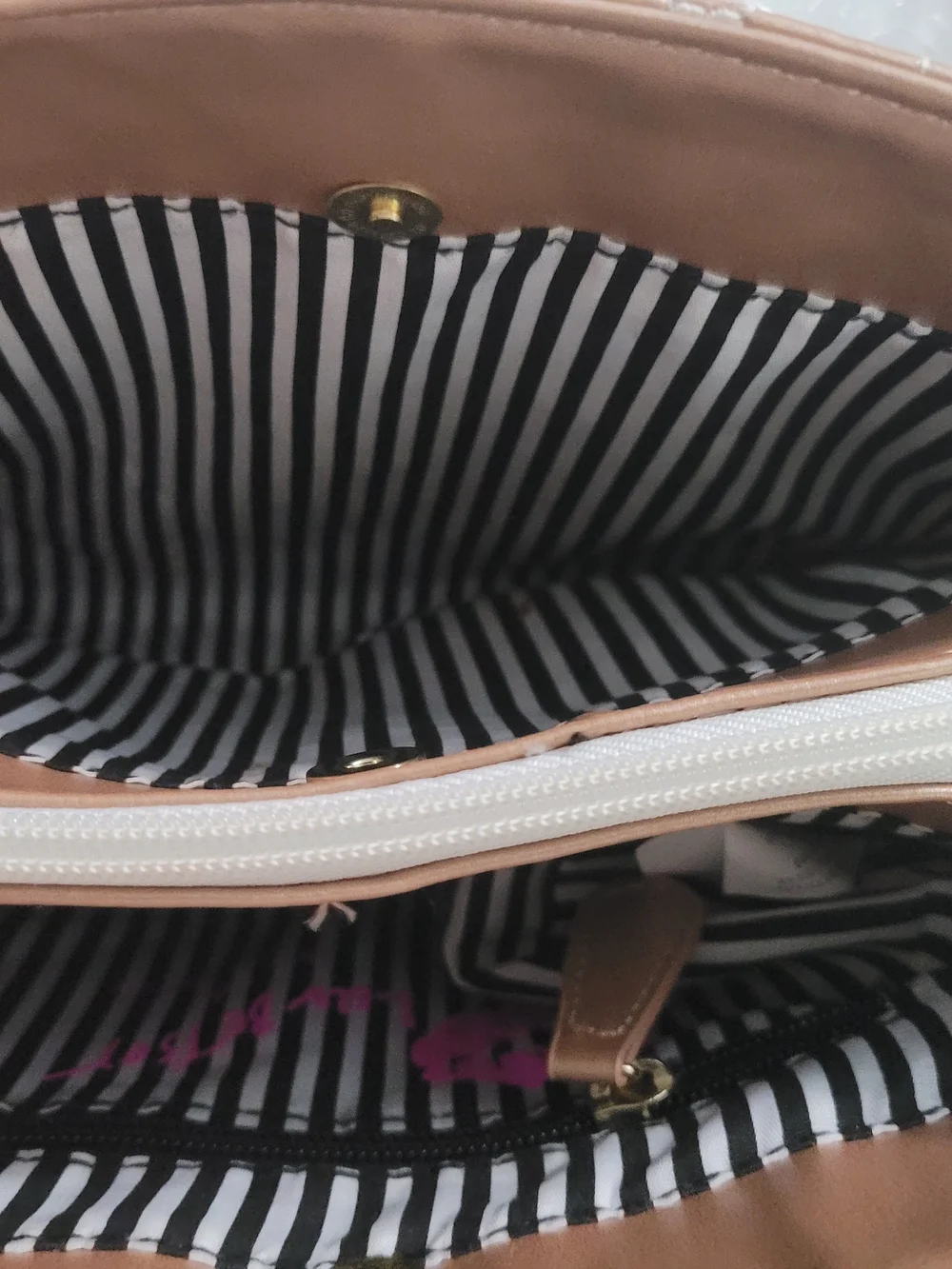 Betsey Johnson Quilted Mini Satchel Crossbody Bag Rose Gold Blush –
